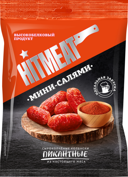 Колбаски сырокопченые HITMEAT Мини салями Пикантные