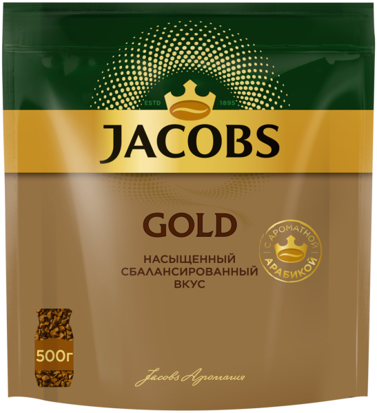 Кофе растворимый JACOBS Gold натуральный сублимированный